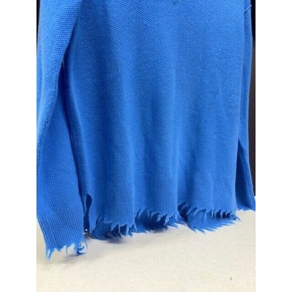 Cashmere  V Neck Soft Sweater Sz Small Blue Old Money - Picture 9 of 12